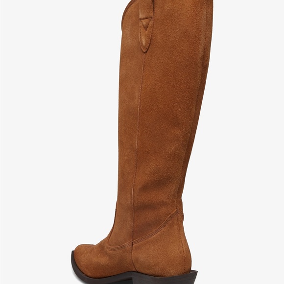 Tony Bianco Brown Heeled Boots Suede Western - Picture 4 of 6